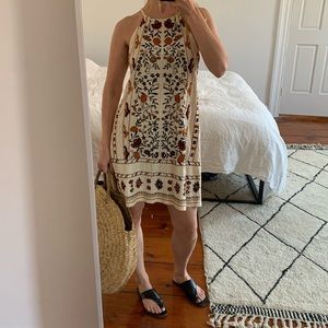 Zara Embroidered Summer Dress SZ S